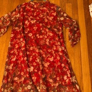 Thin long sleeve dress